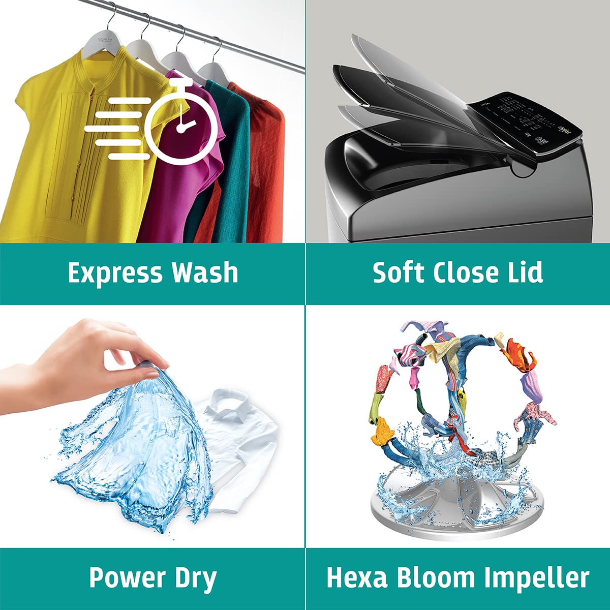 Whirlpool 360 Degree Bloomwash Pro 10 Kg 5 Star Fully Automatic Top Load Washing Machine with Inverter Motor (Dark Grey, 360 BW PRO INV H10)