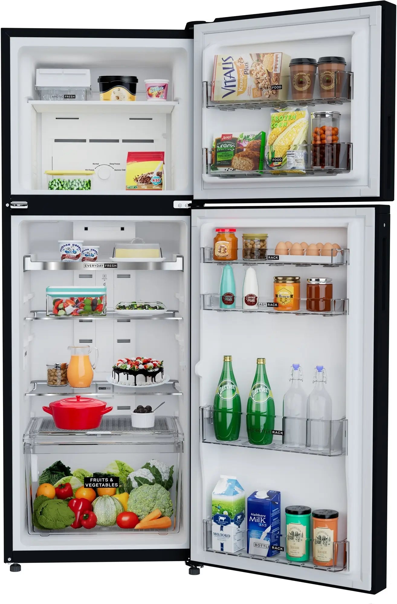 Whirlpool 308 L Frost Free Double Door 2 Star Convertible Refrigerator (Omega Black, IFPRO INV CNV 355 OMG BLK 2s TL-21814)