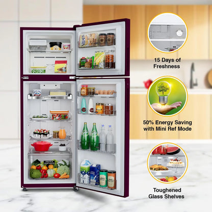 Whirlpool 231 L Frost Free Double Door 2 Star Convertible Refrigerator (Luxuria, IF PRO INV 278 WN 2S - 21971)