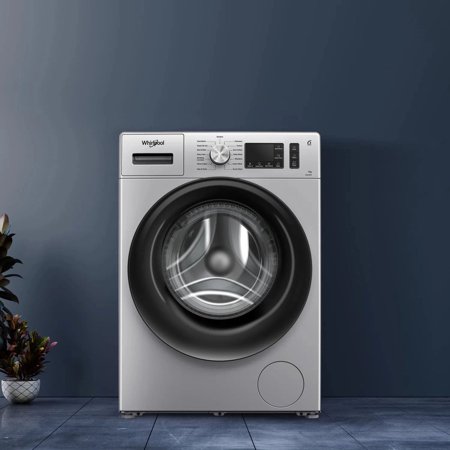 Whirlpool 9 kg Fully Automatic Front Load Washing Machine with In-built Heater Grey  (33027 XO9012BZV)